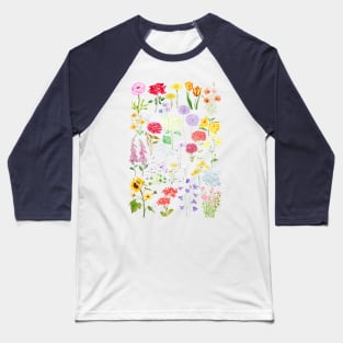 colorful botanical flowers collection 2020 Baseball T-Shirt